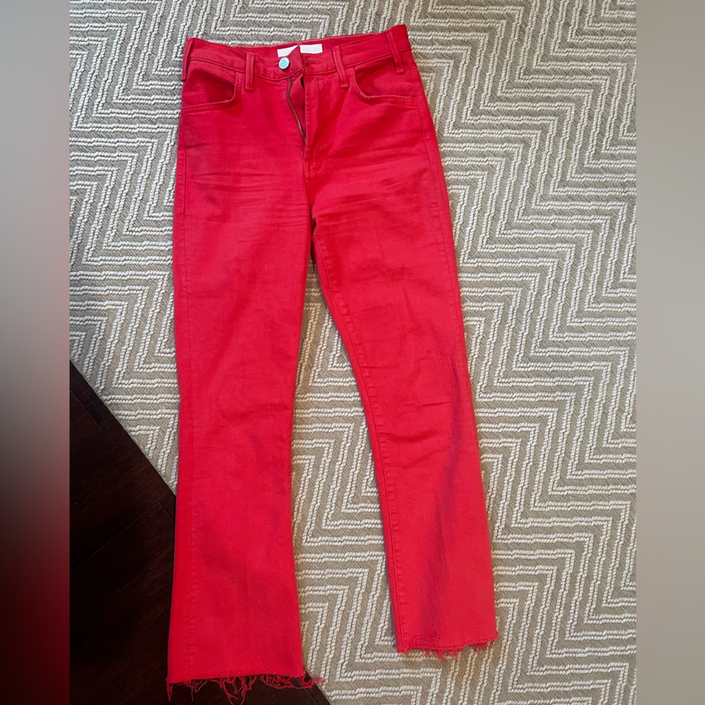 Mother “Hustker Ankle Fray” jeans